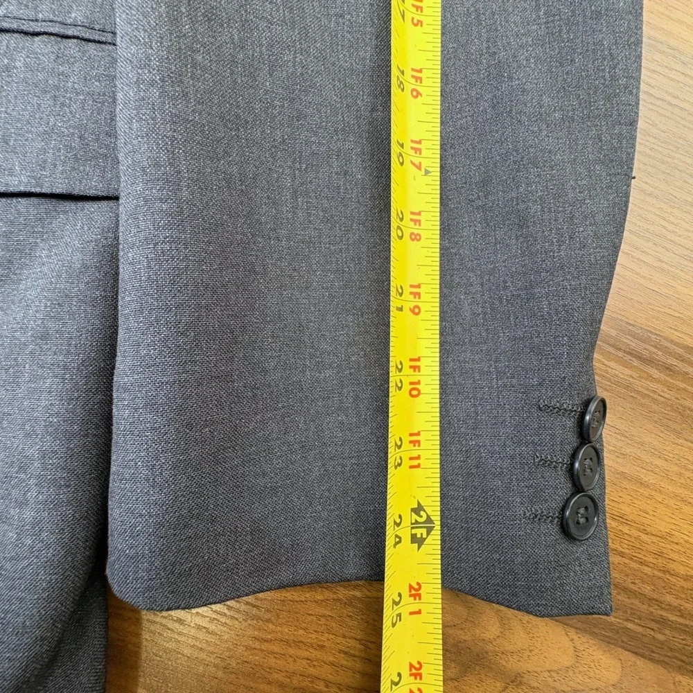 Alexandre of England Blazer 80s Vintage‎ 42R Gray Wool Made in England Jacket